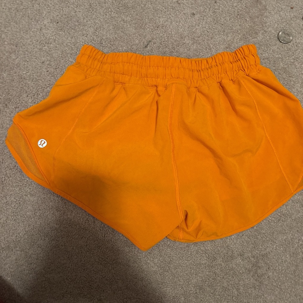 lululemon athletica Bright Orange Athletic Shorts